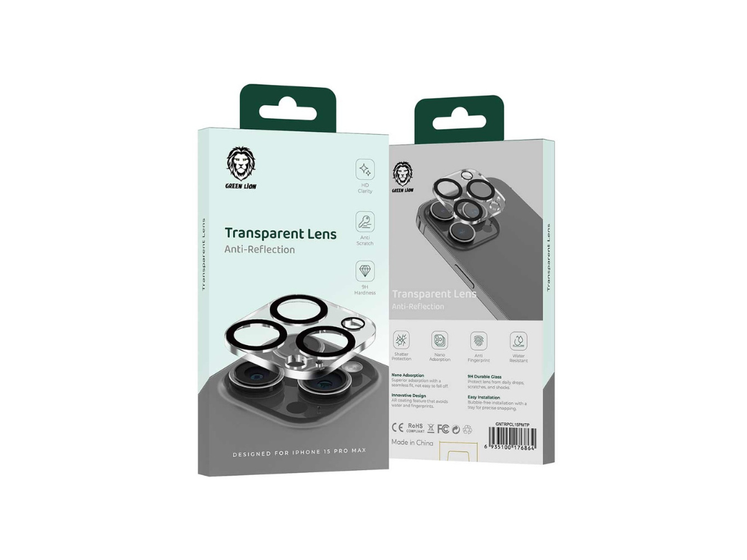 Buy Green Lion iPhone 15 Pro/ProMax Transparent Lens Protector in Qatar Buy Green Lion iPhone 15 Pro/ProMax Transparent Lens Protector in Qatar